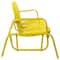 2-Person Outdoor Retro Metal Tulip Double Glider Patio Chair